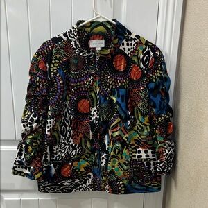 Erin London Multicolor Patterned Jacket
